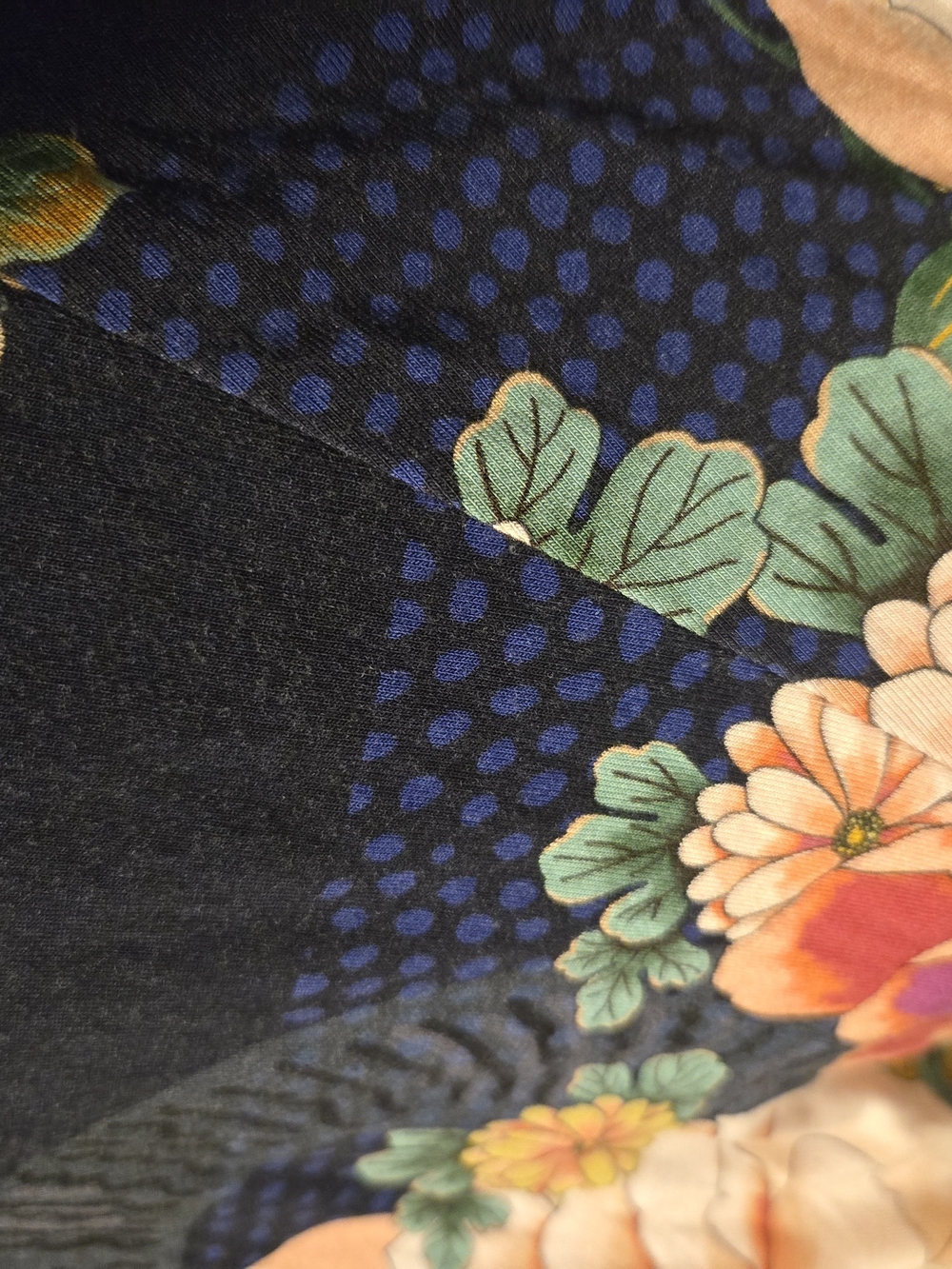 Johnny Was Navy Floral Collared Tunic - Picture 6 of 16